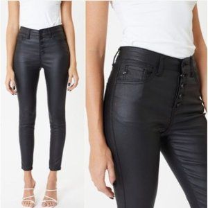 NWT KanCan Black Faux Leather Pants 5/26